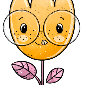 Naprasowanka tulipan w okularach