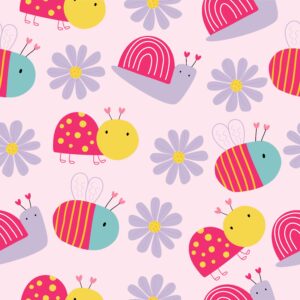 Dresówka kwiaty i ślimaki