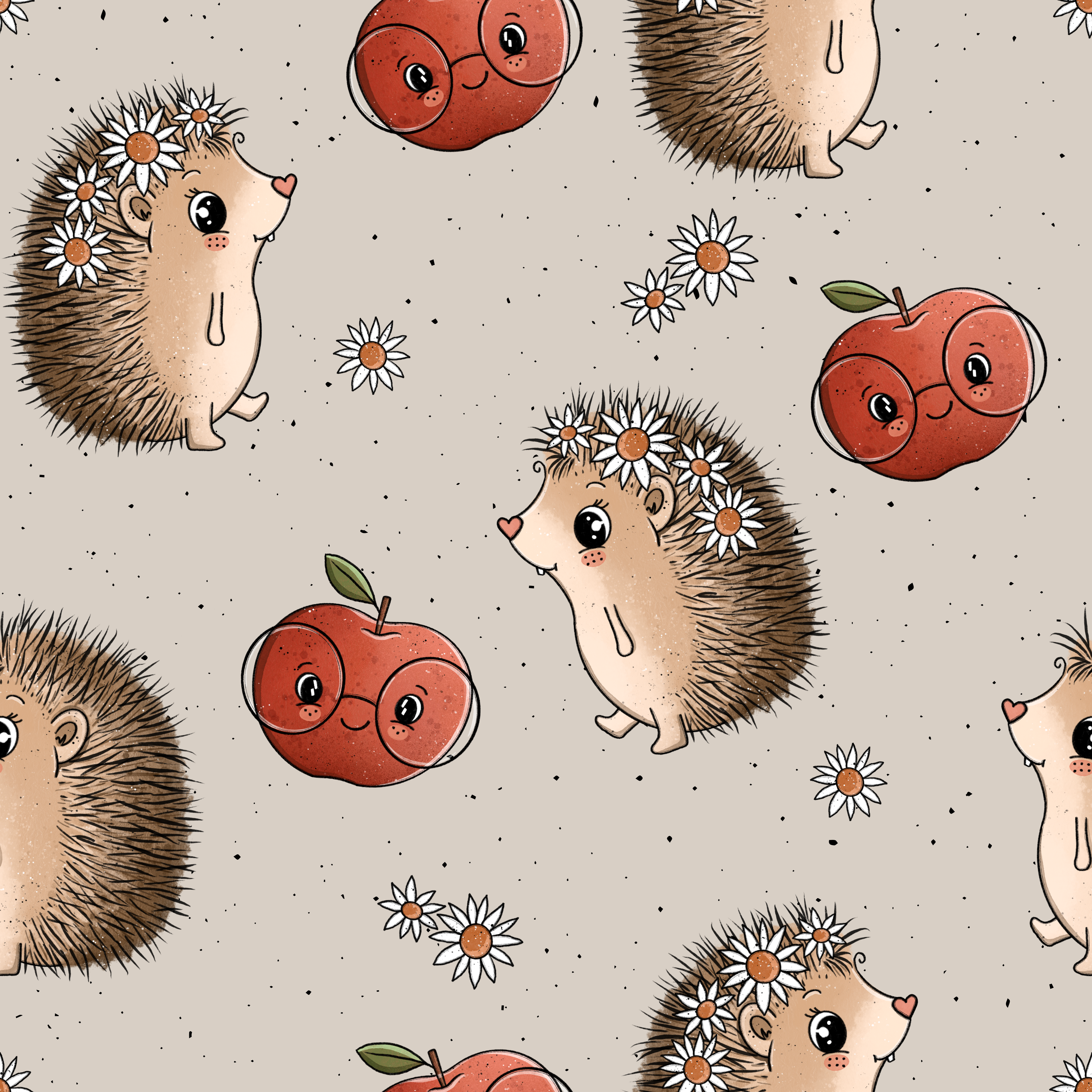 Dresówka jeż i jabłko